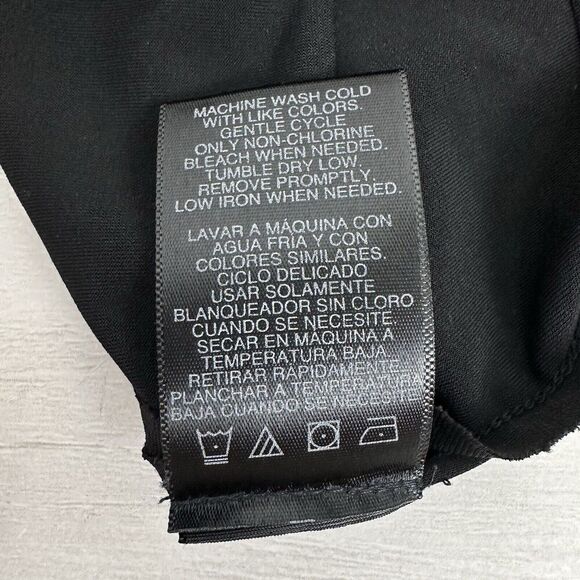 Norma Kamali Black Long Sleeves Midi Swing Dress XL Turtleneck Zip Neck Modest - Picture 12 of 16